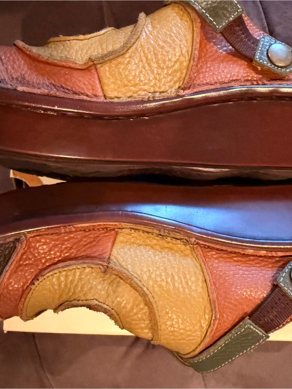 Spring Step Multi-Color Leather Slip-On Clog - Picture 4 of 5